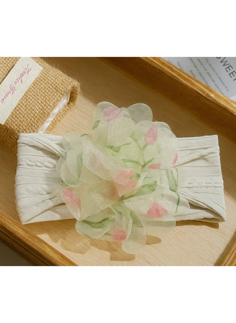 Baby & Kids Soft Headband Hair Accessory with Elegant Flower - Image 1